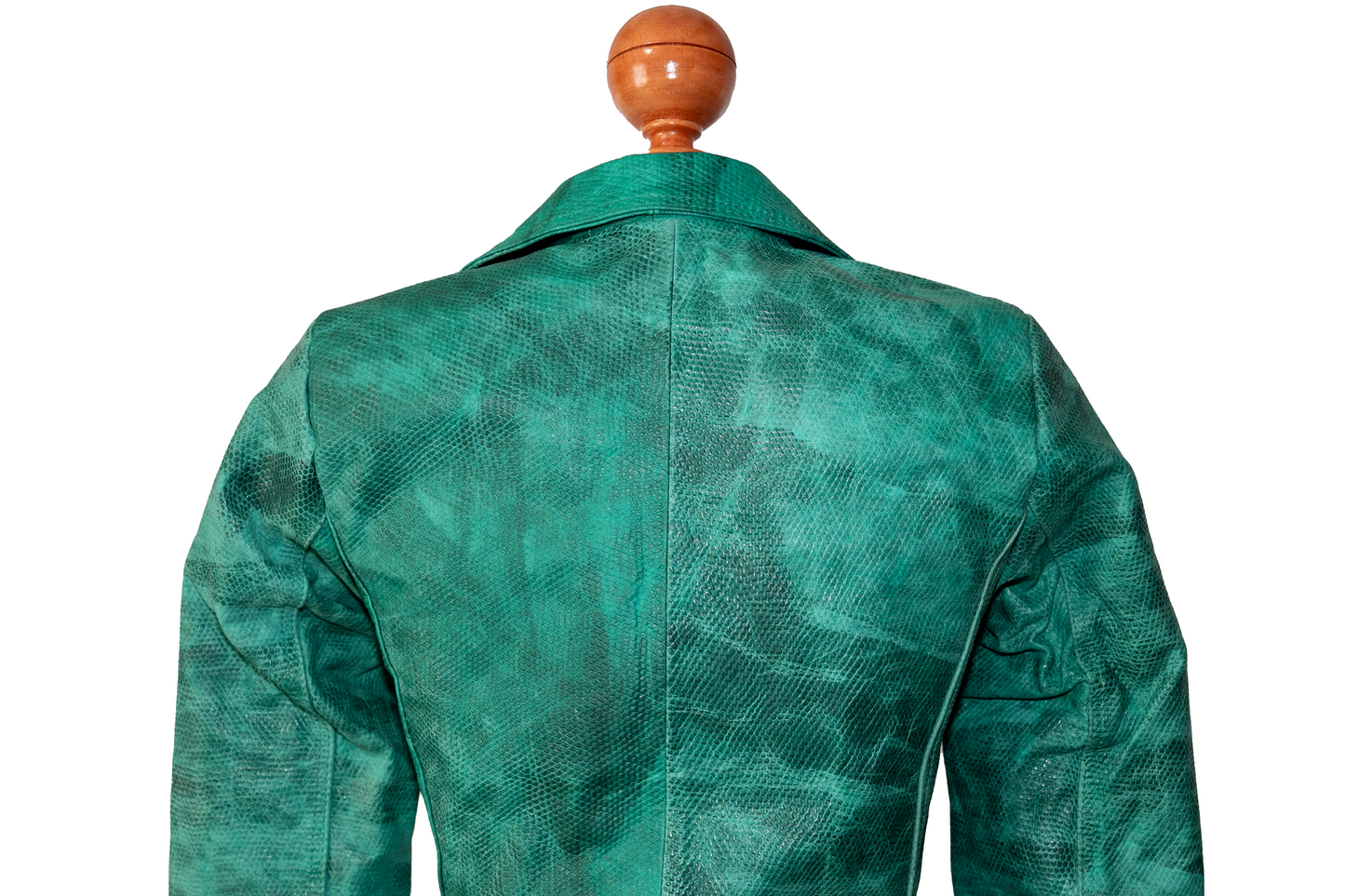 Emerald Rush Moto Jacket – Distressed Detail