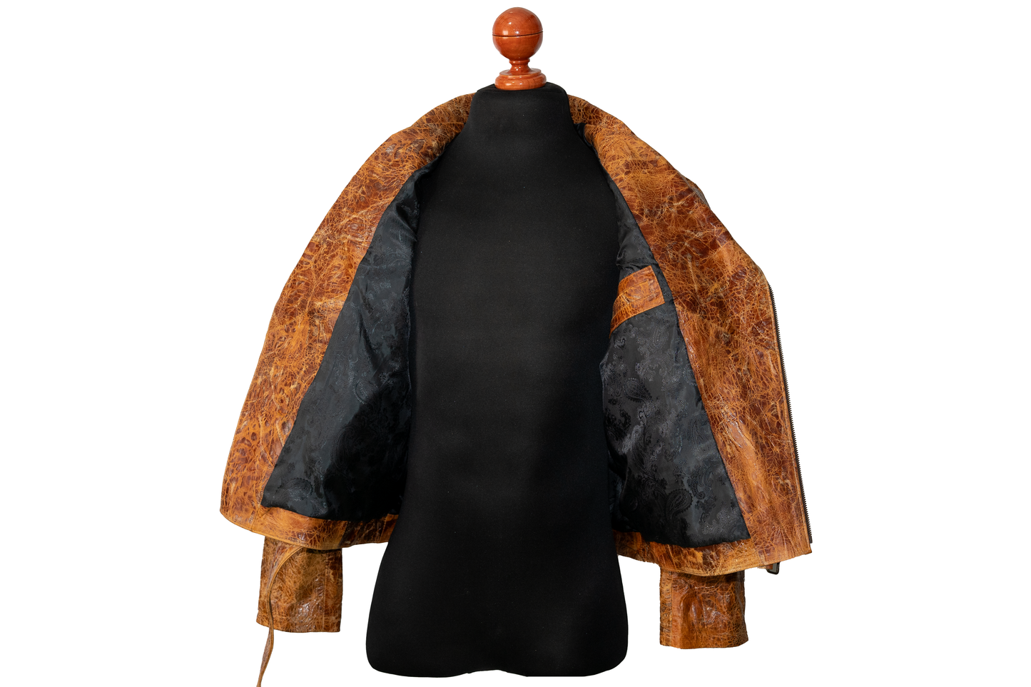 Hand-Treated Distressed Leather Biker Jacket por Men san francisco