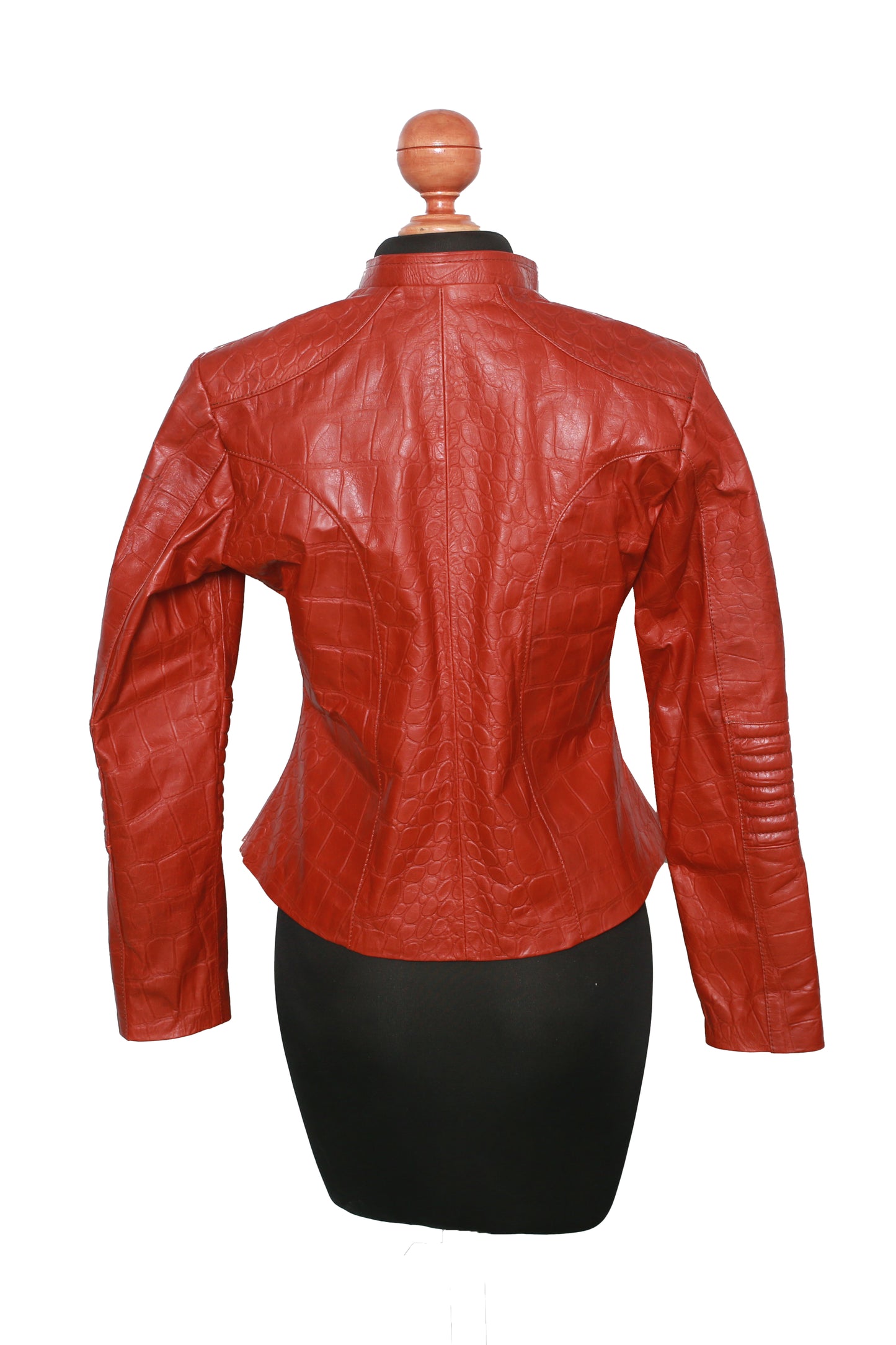 Jacket – Earth-Toned Crocodile Embossed Leather dallas
