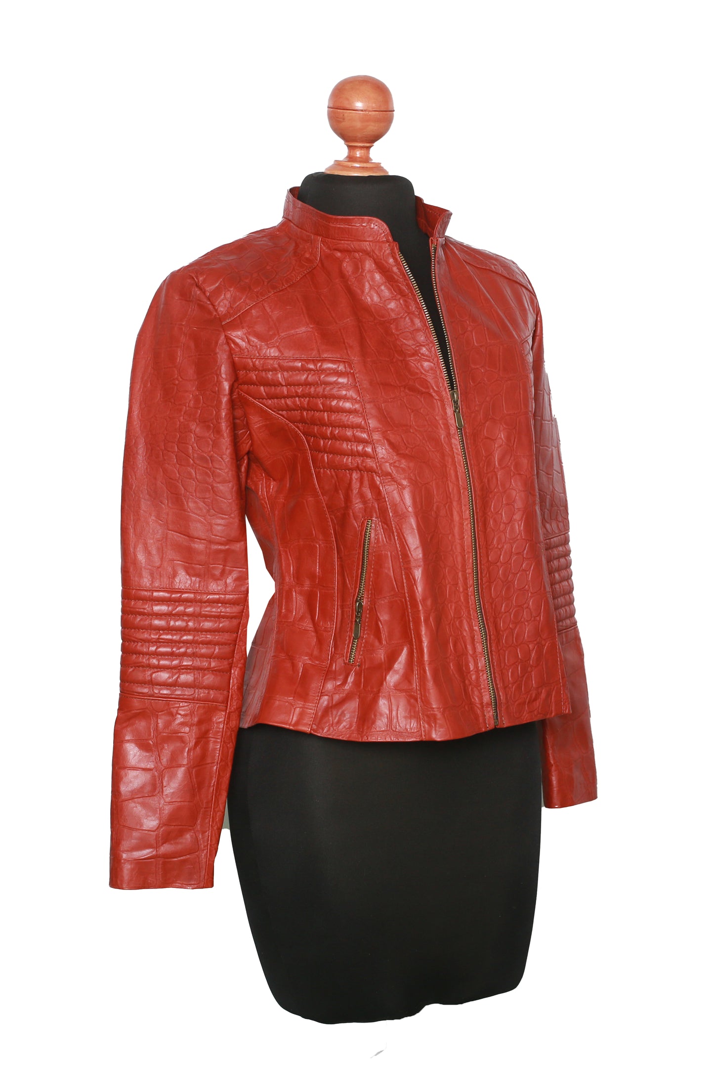 Jacket – Earth-Toned Crocodile Embossed Leather new york