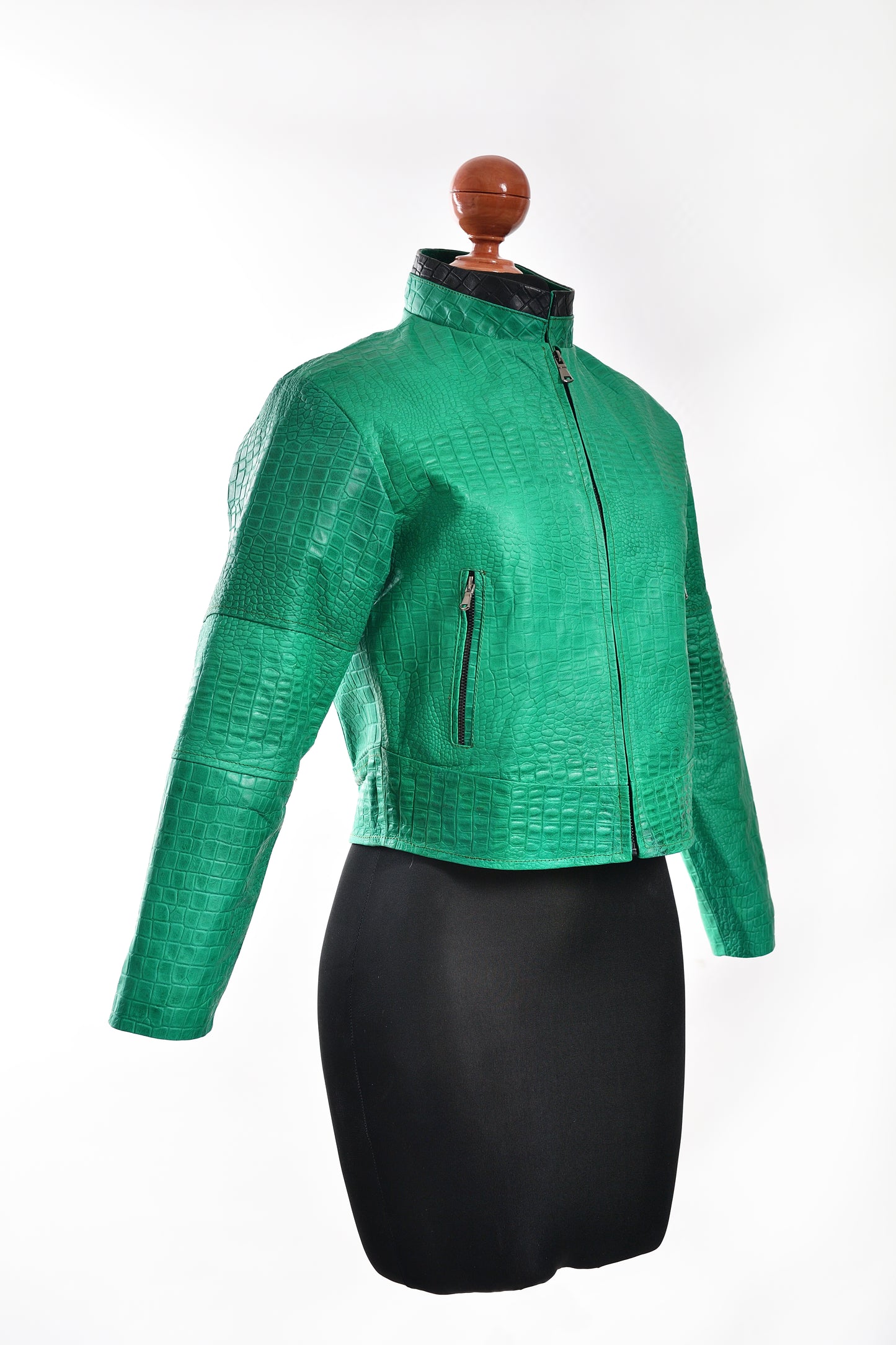 Kids Exotic Pattern Leather Racer Jacket near me