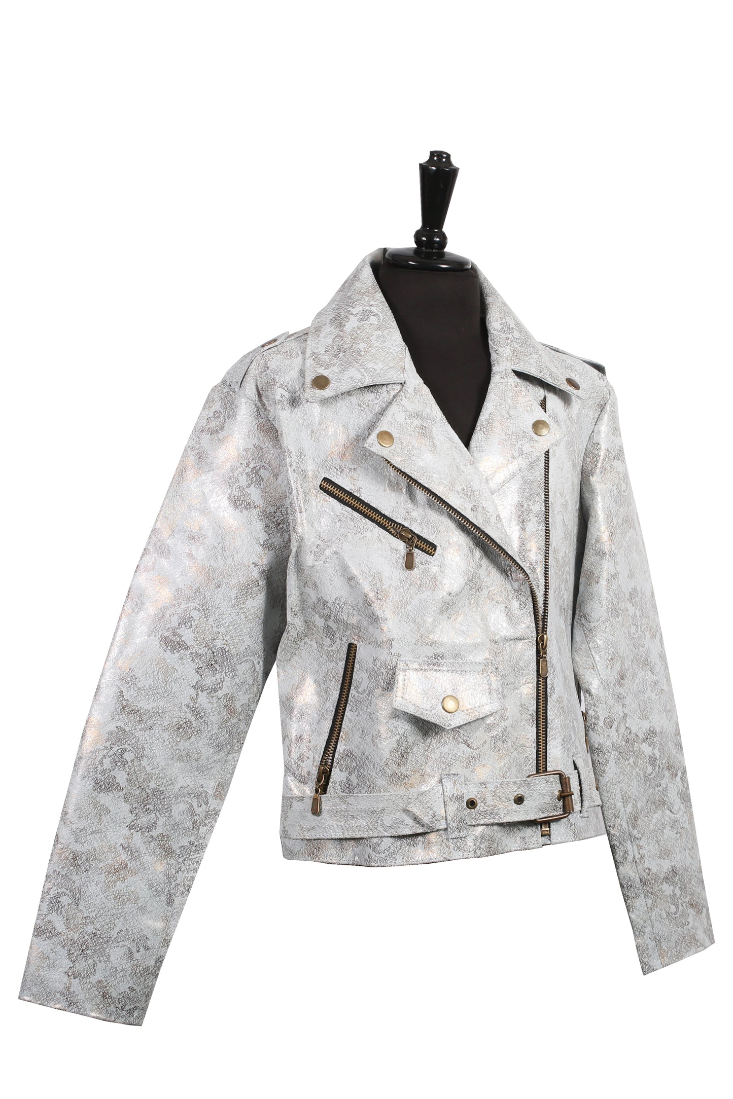 Kids Light Metallic Leather Jacket near me