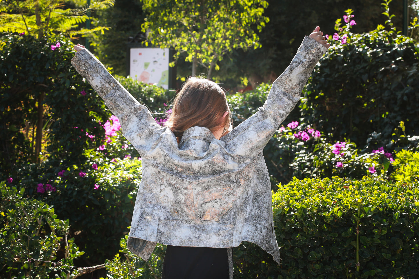 Kids Metallic Marble-Print Leather Biker Jacket miami