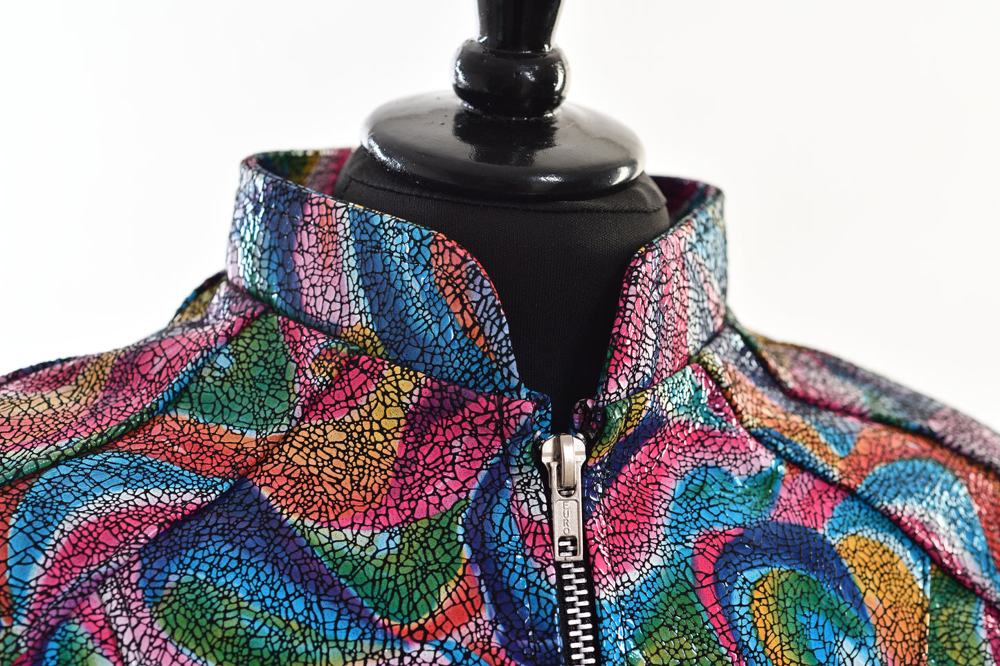 Kids Psychedelic Rainbow Swirl Leather Jacket new york