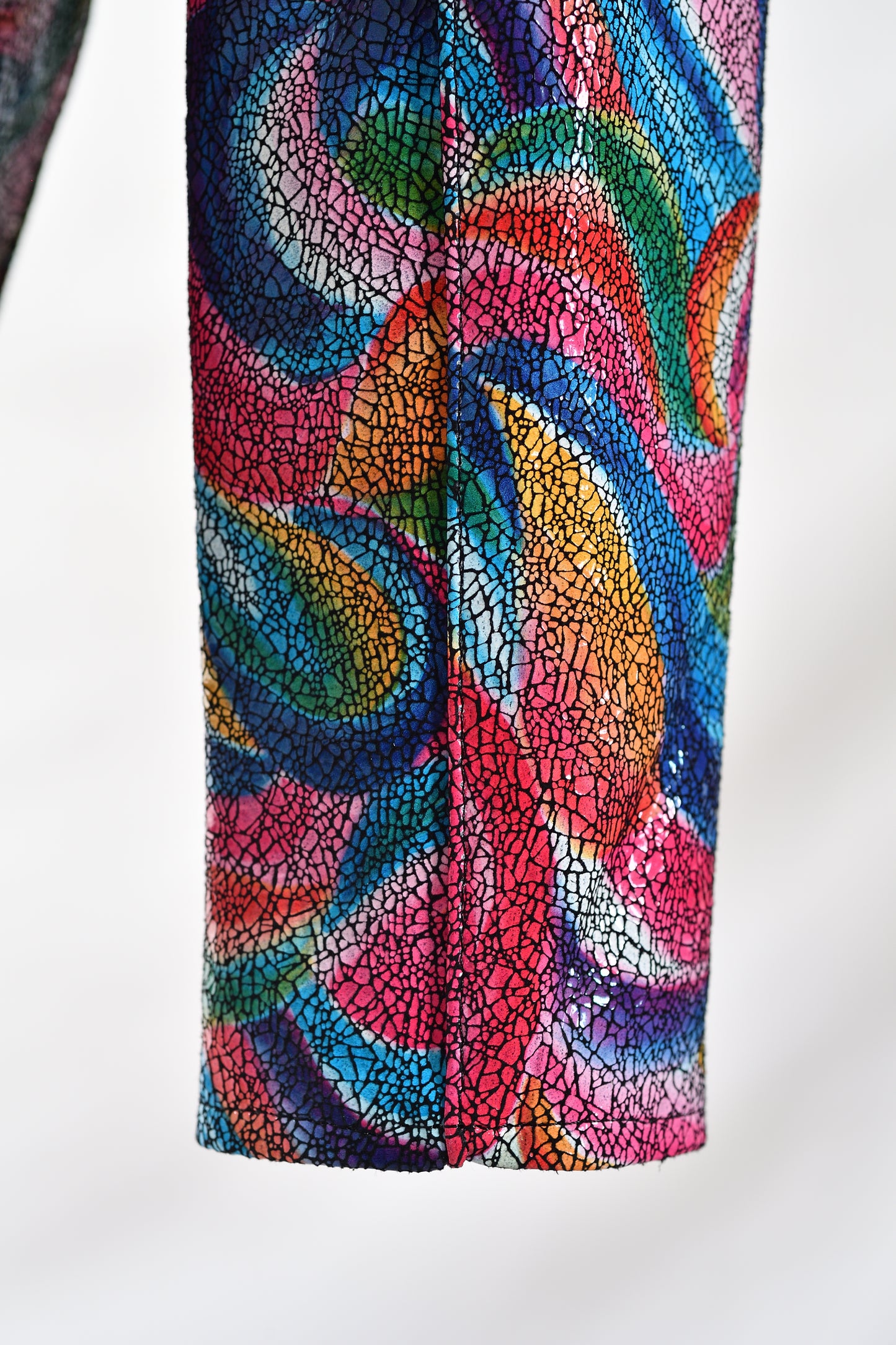 Kids Psychedelic Rainbow Swirl Leather Jacket texas