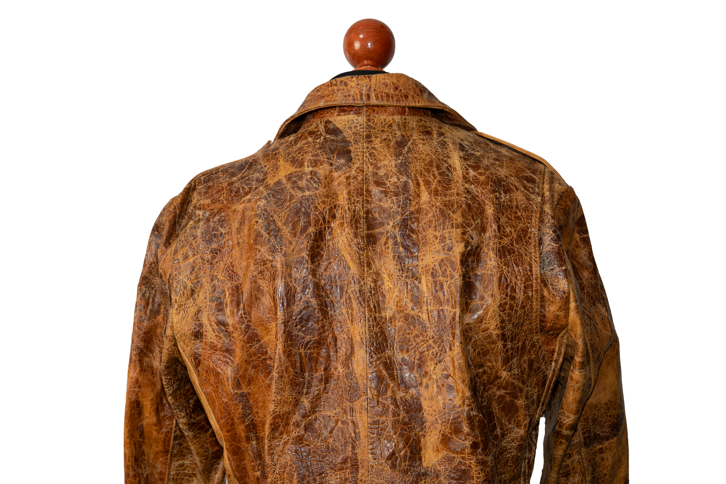 Hand-Treated Distressed Leather Biker Jacket