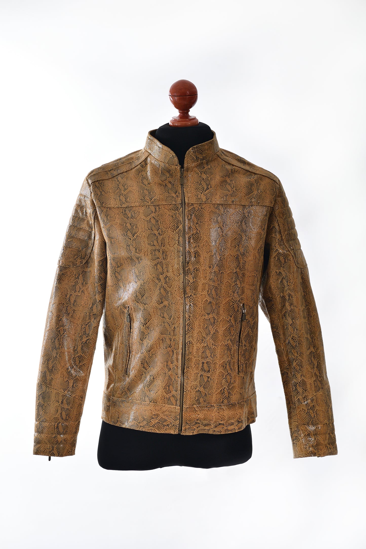 Rustic Python Texture Jacket for Men