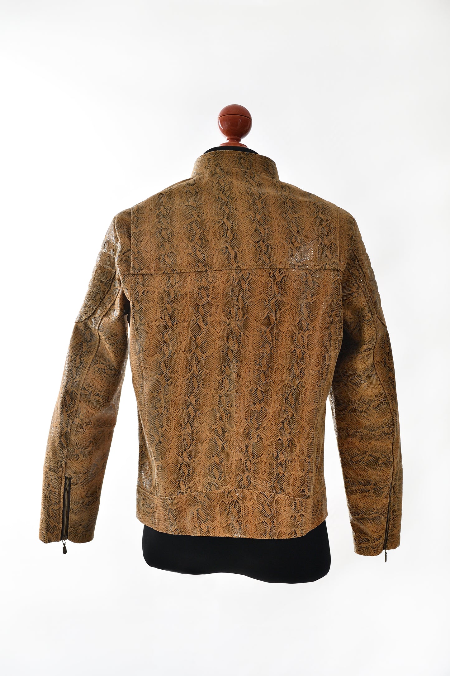 Rustic Python Texture Jacket for Men dallas