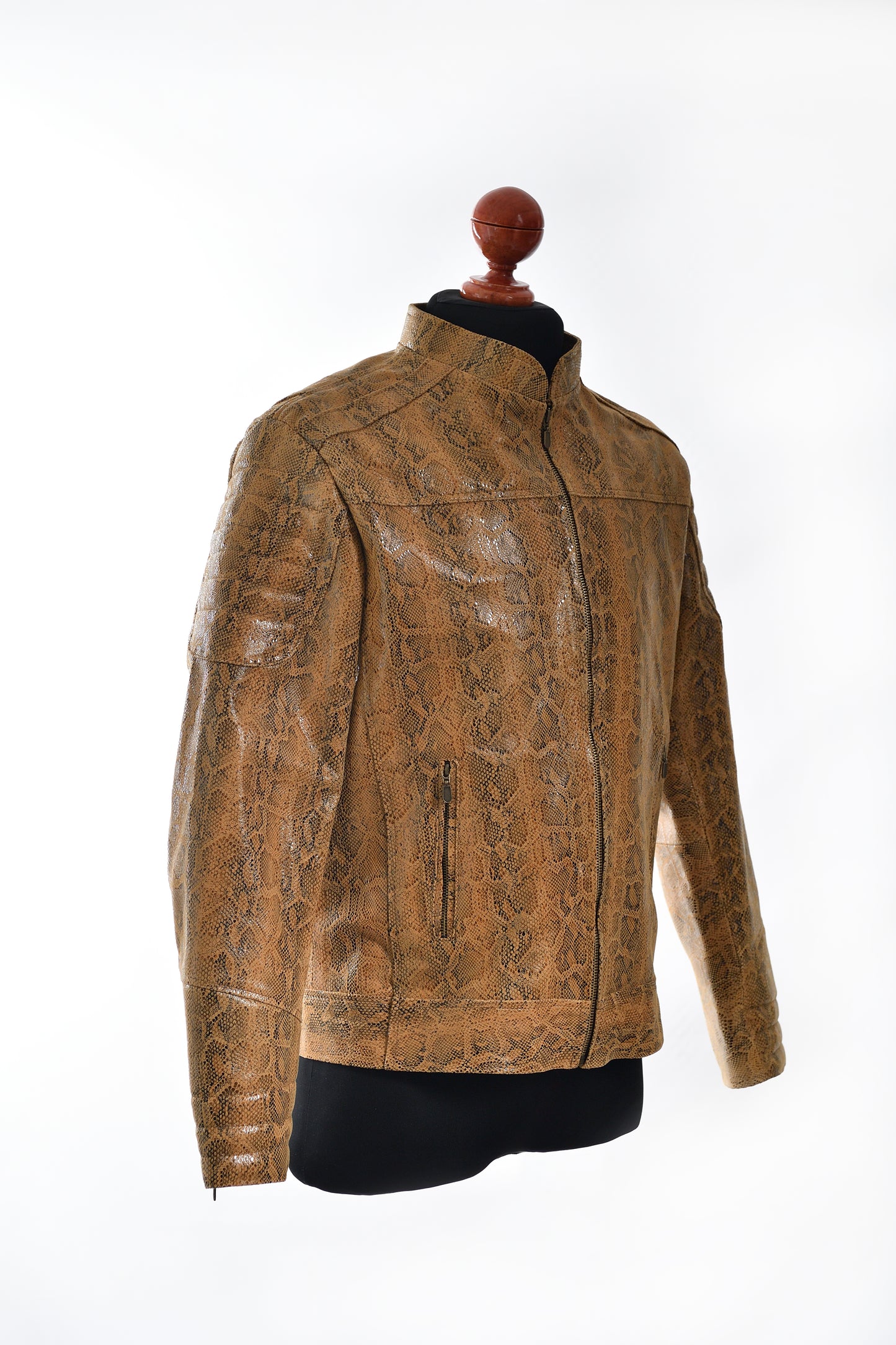 Rustic Python Texture Jacket for Men los angeles