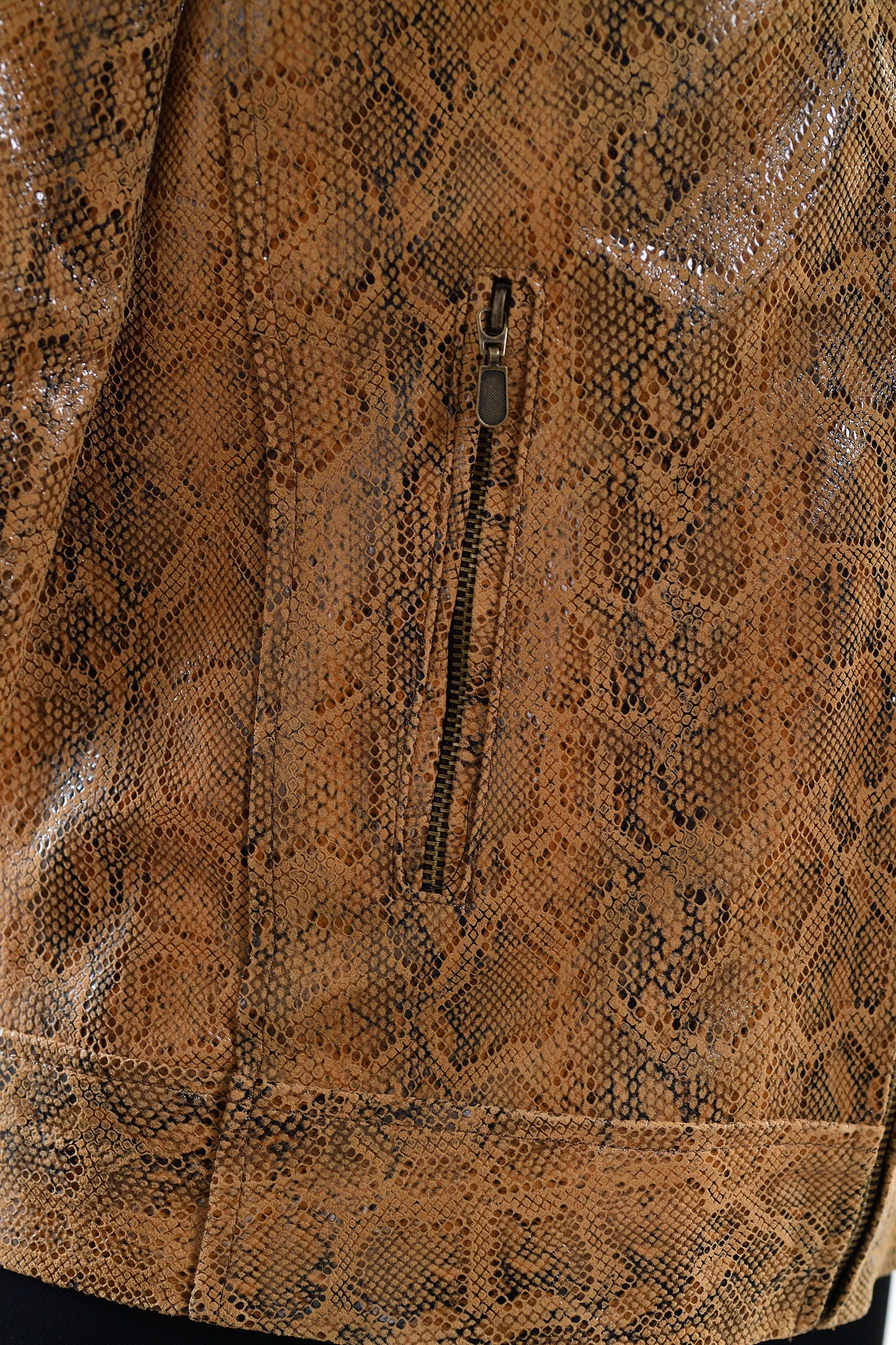 Rustic Python Texture Jacket for Men new york