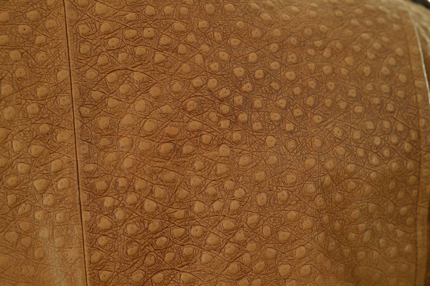 mens Cognac Ostrich-Textured Leather Moto Jacket new york