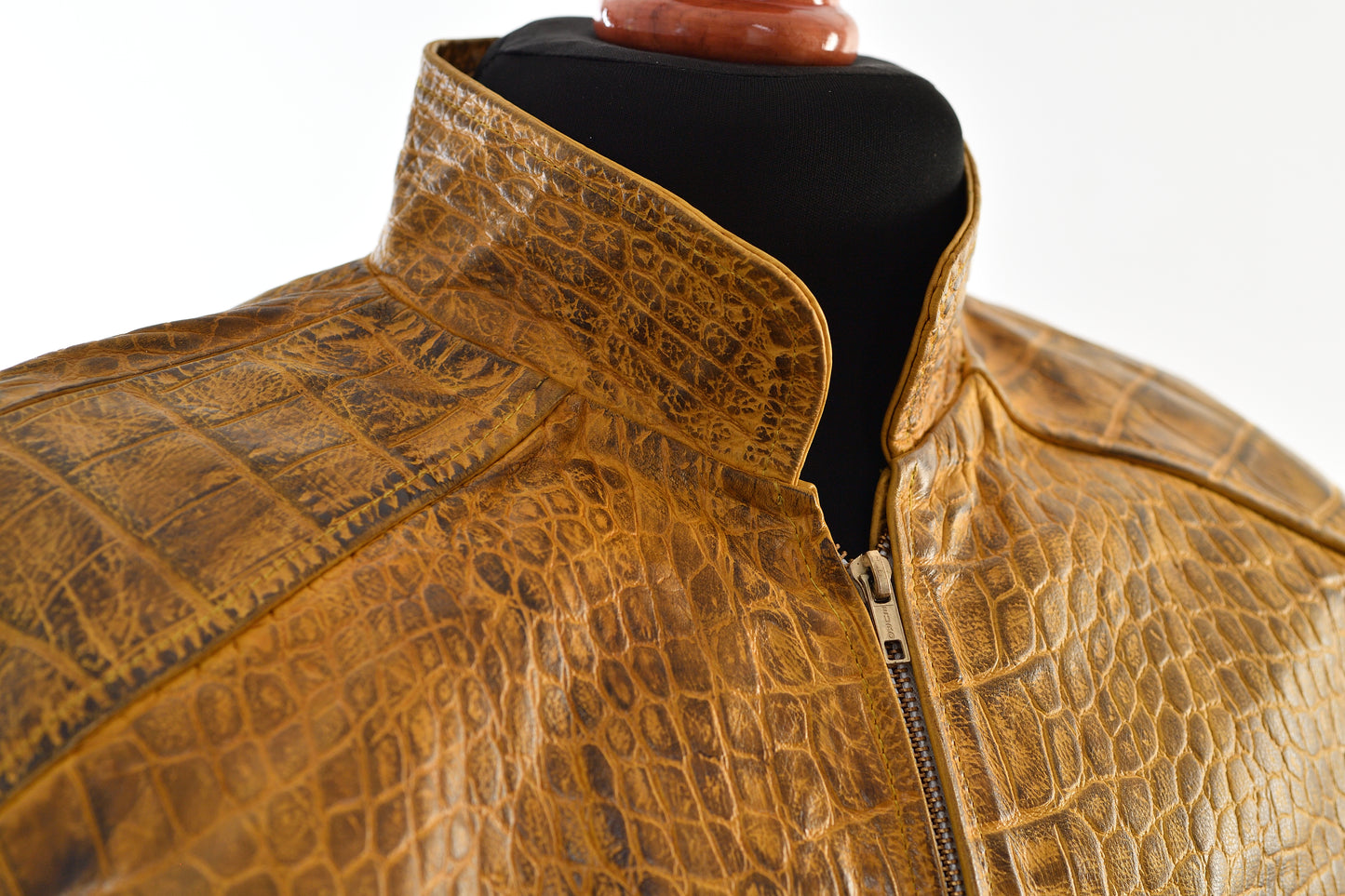 mens Desert Ember Croc Leather Jacket toronto