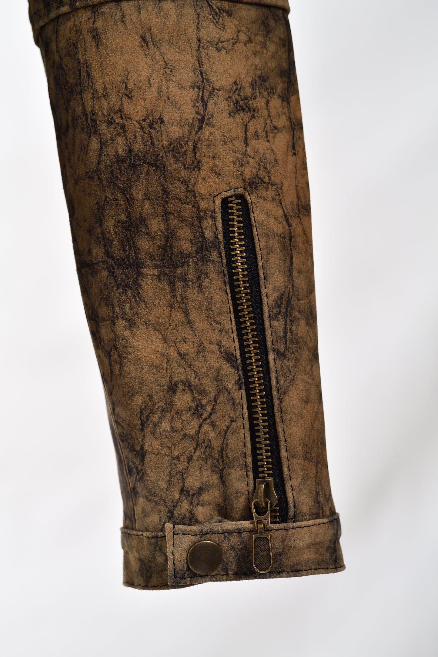 mens Earth-Tone Marbled Leather Jacket dallas