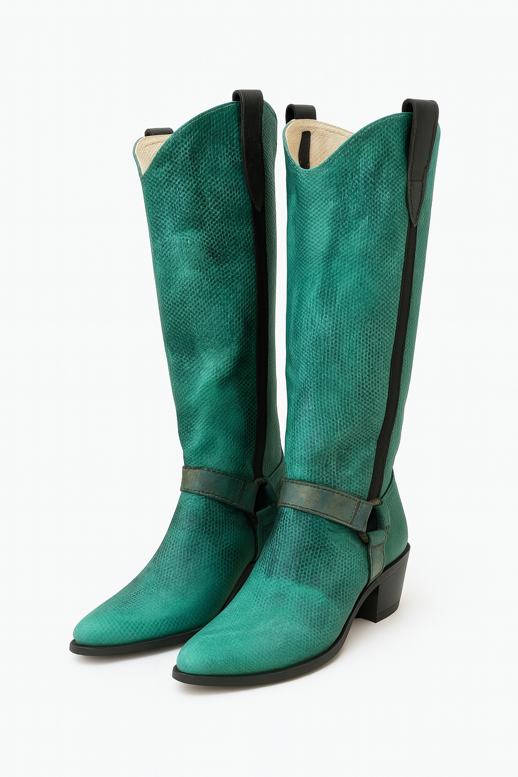 womens 2-in-1 Embossed Leather Boots colorado