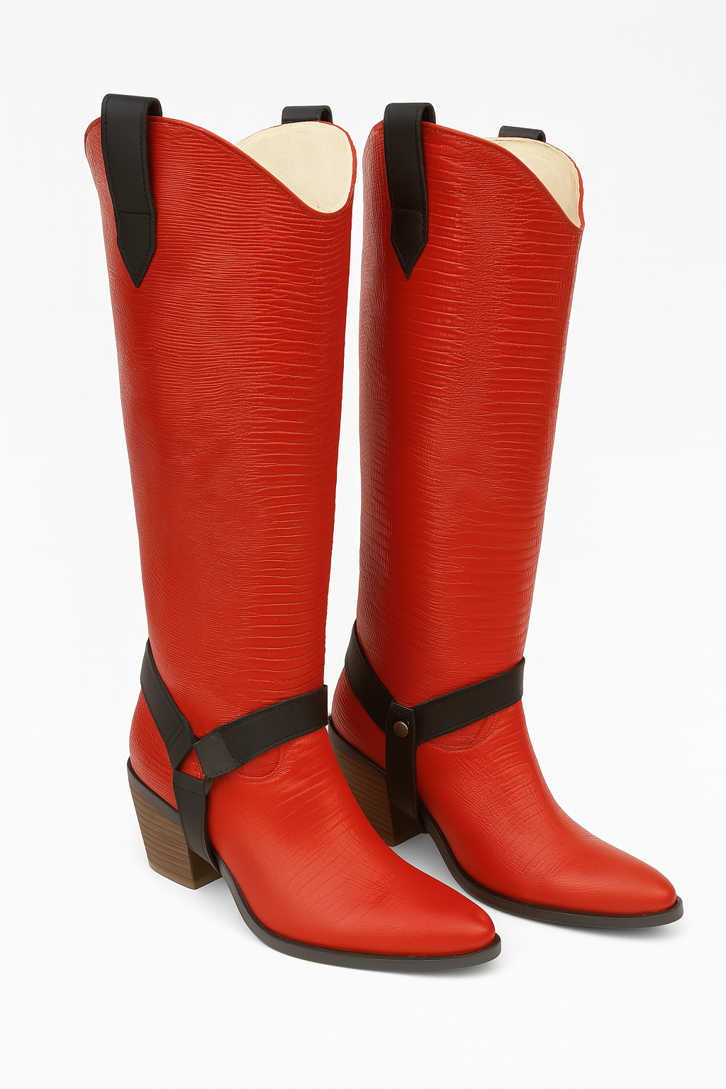 womens 2-in-1 Red Lizard Convertible Boots – Tall Western to Ankle Style