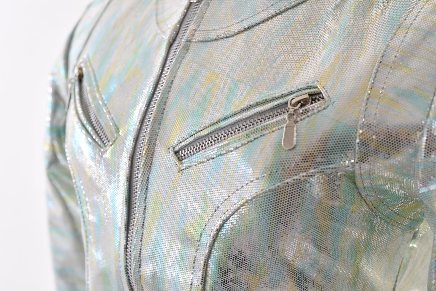 womens Artist’s Light-Reflective Leather Jacket los angeles