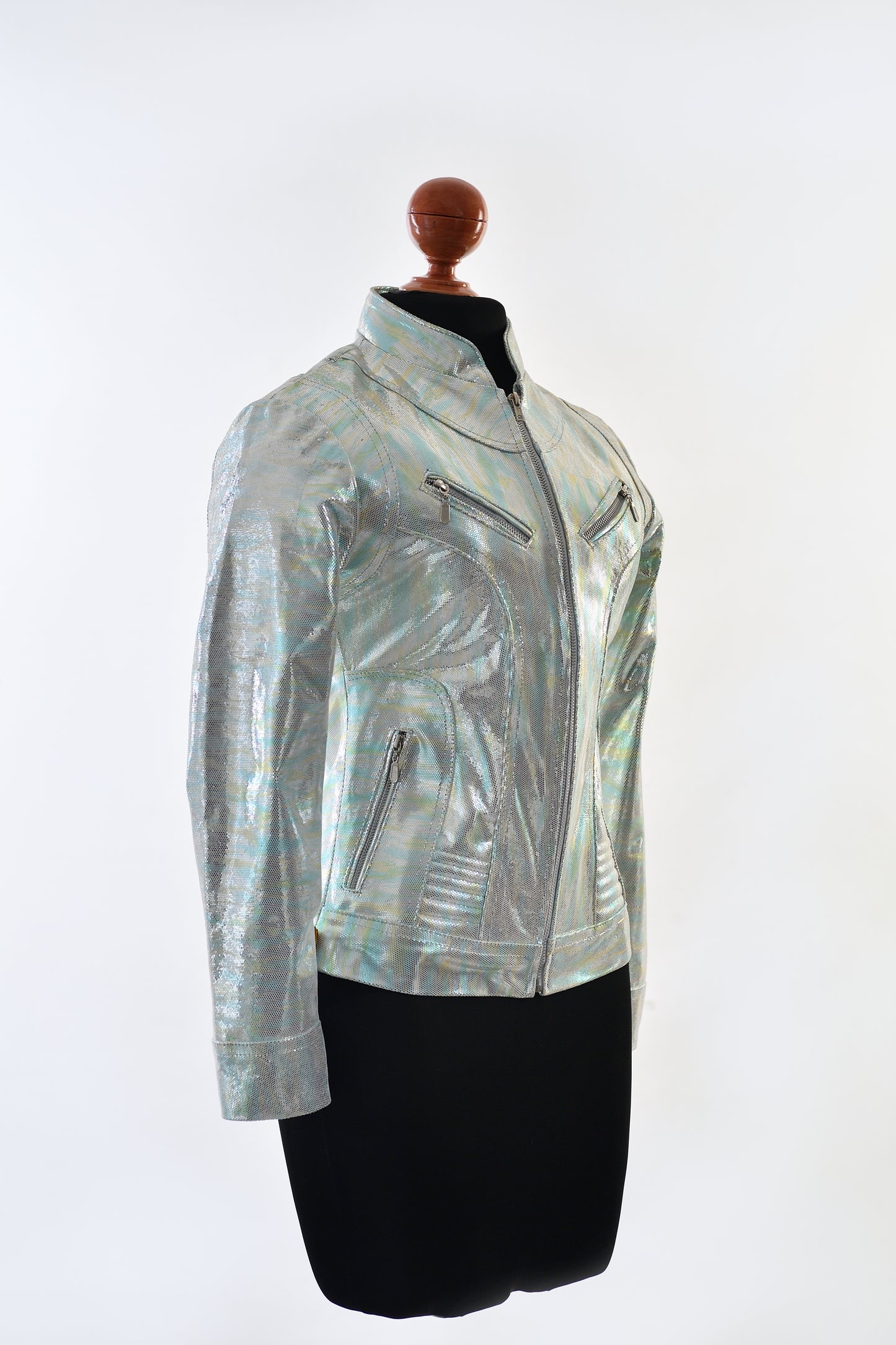 womens Artist’s Light-Reflective Leather Jacket near me