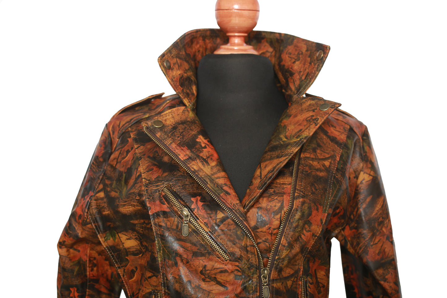 womens Autumn Drizzle Floral Leather Jacket near me
