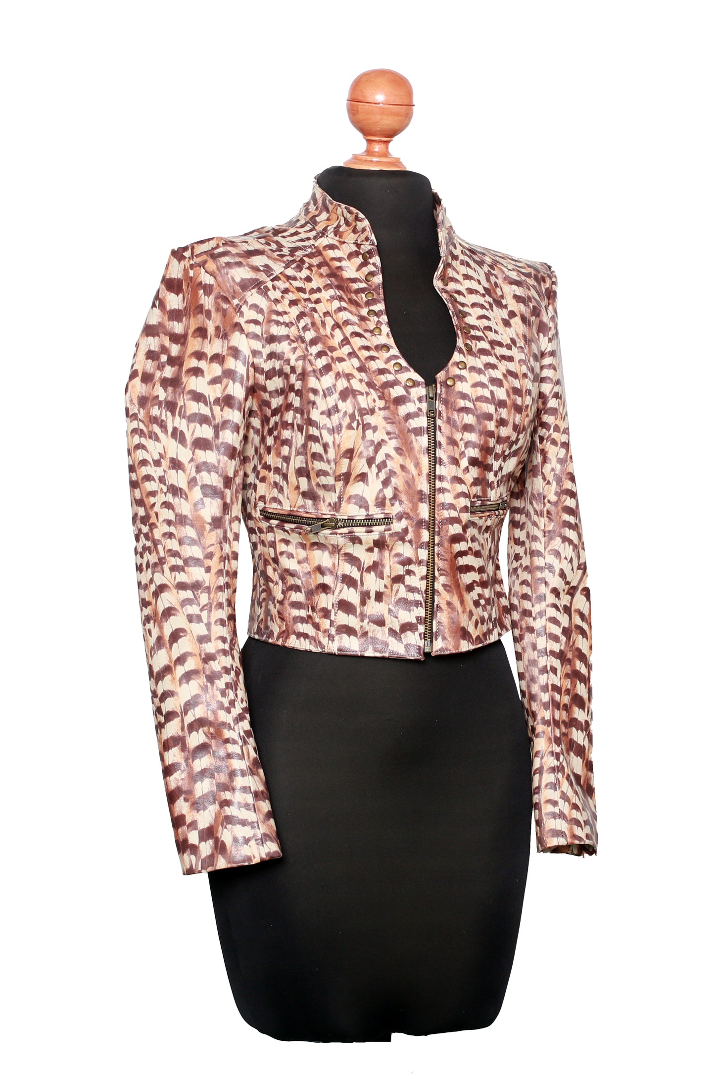 womens Barcelona Feather Print Jacket