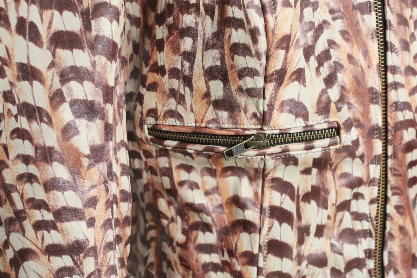 womens Barcelona Feather Print Jacket new york