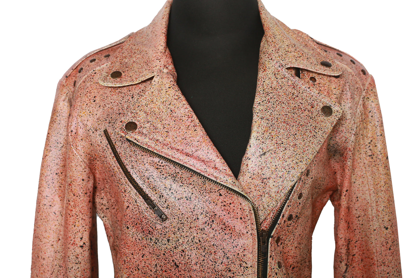 womens Light Rose Biker Jacket Leather denver