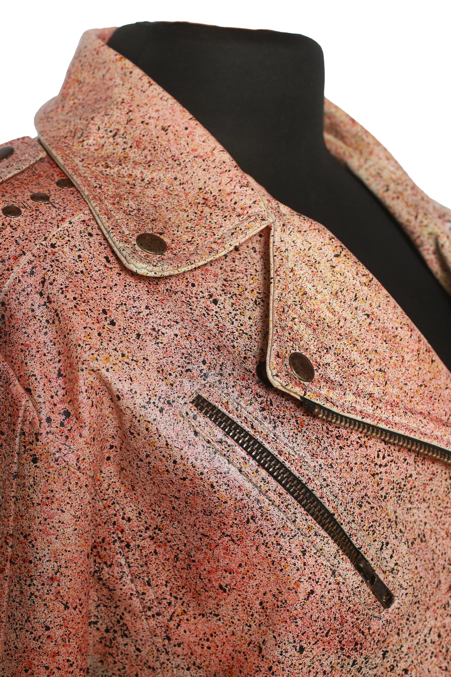 womens Light Rose Biker Jacket Leather los angeles