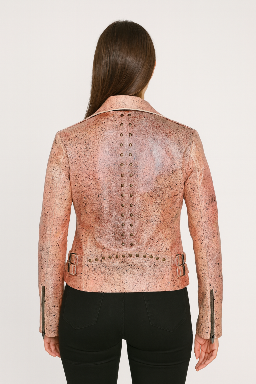 womens Light Rose Biker Jacket Leather san antonio