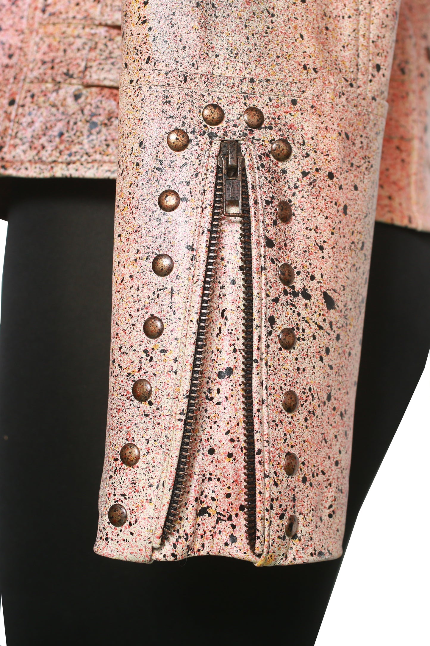 womens Light Rose Biker Jacket Leather texas