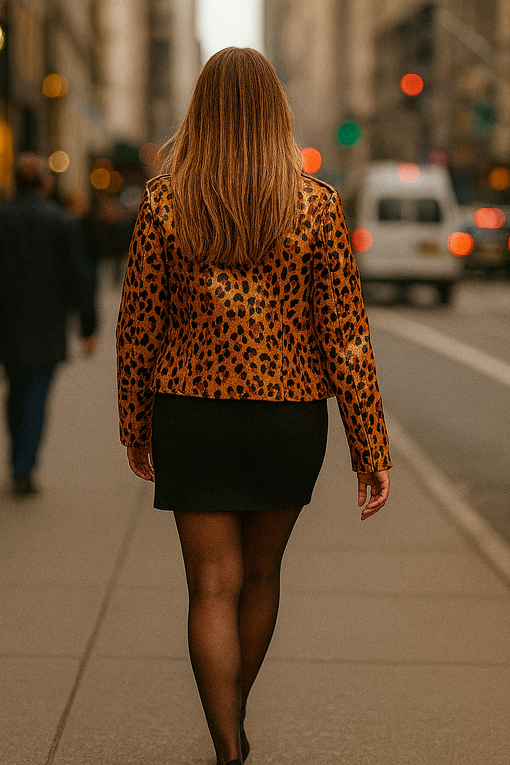 womens Luxury Leopard-Print Leather Jacket los angeles