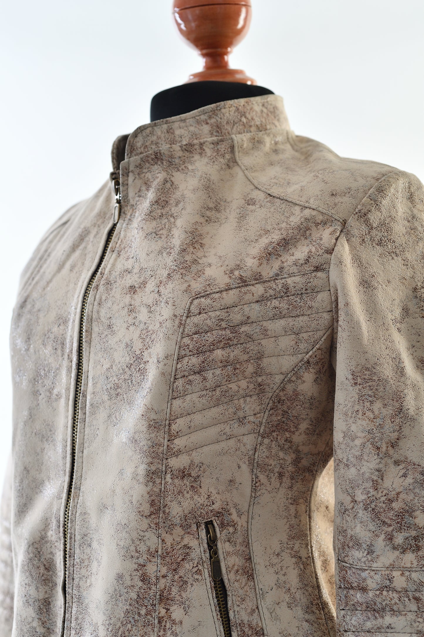 womens Powdered Blush Moto Jacket los angeles