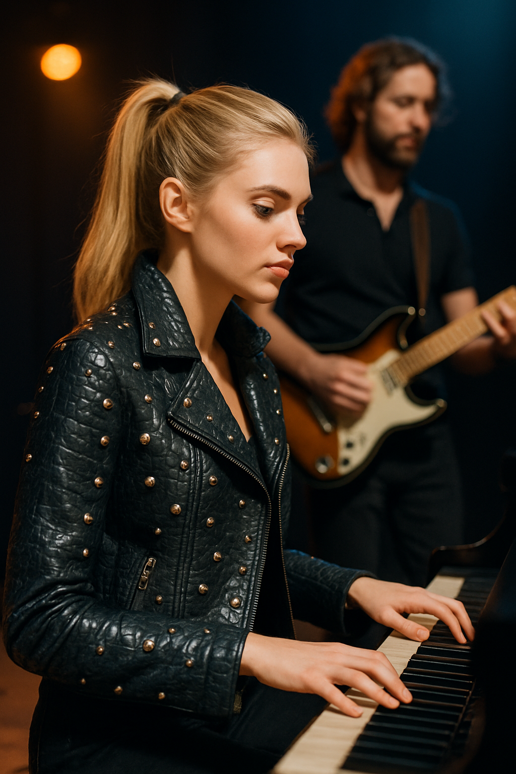 womens Rockstar Black Studded Crocodile Jacket new york