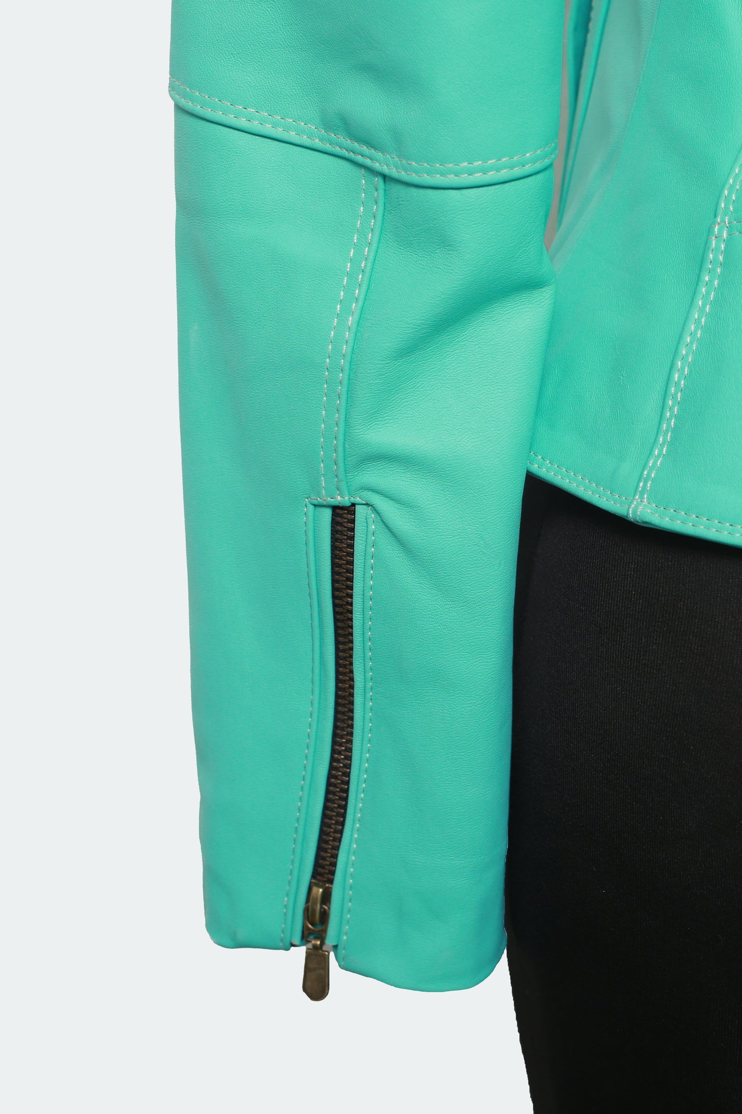 womens Turquoise Leather Jacket dallas