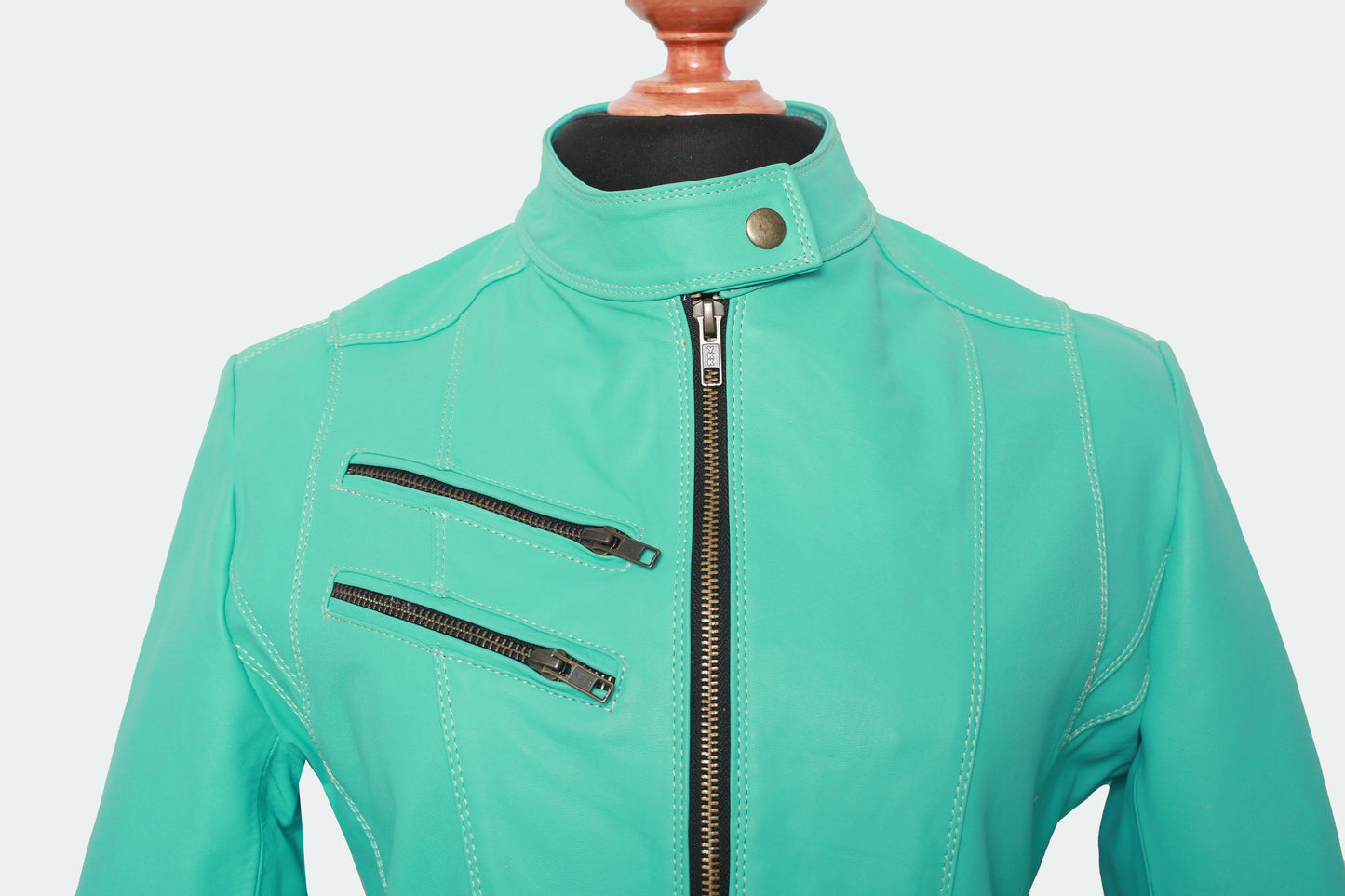 womens Turquoise Leather Jacket los angeles houston