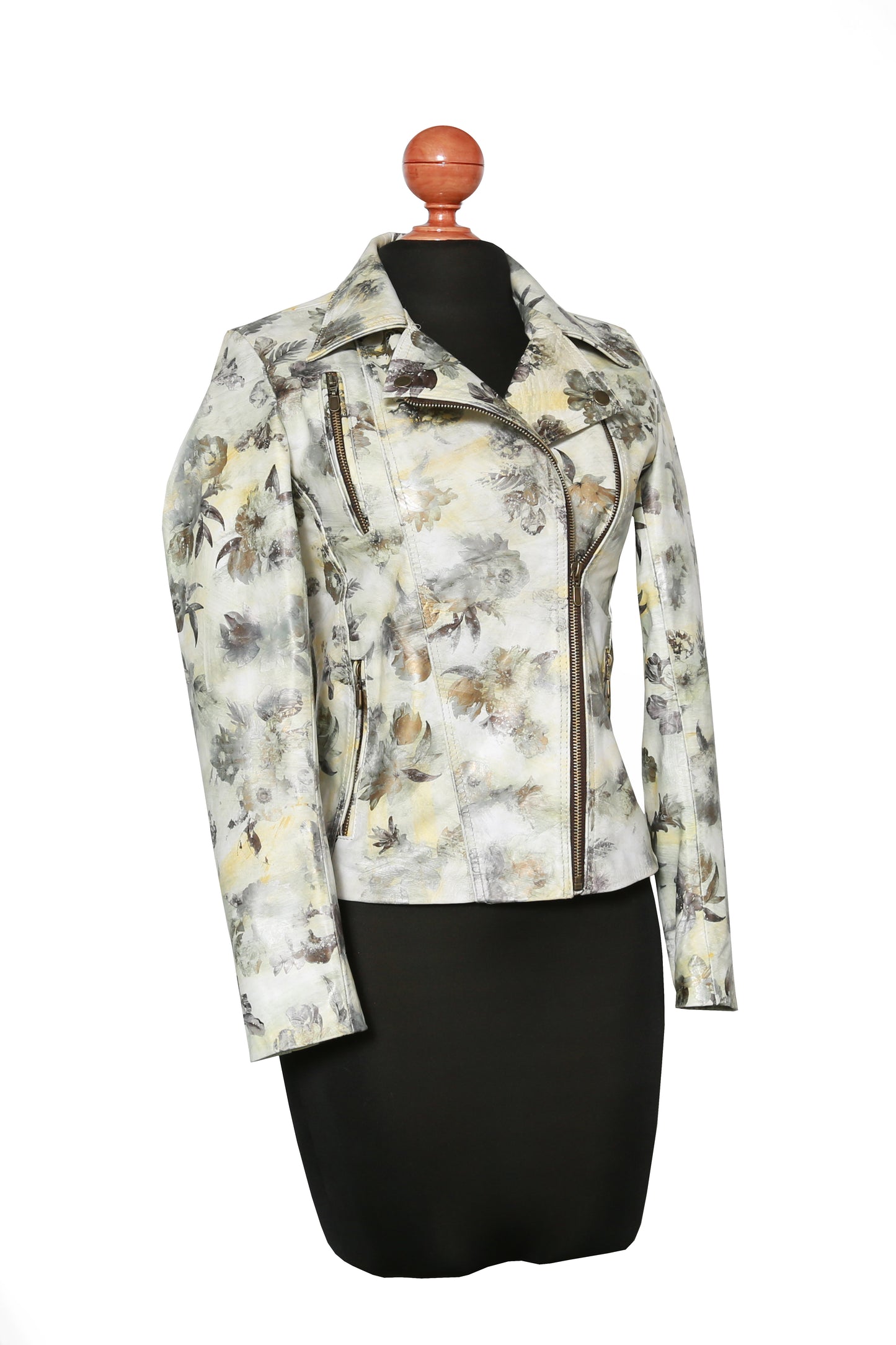 womens Vintage-Inspired Floral Leather Jacket near me