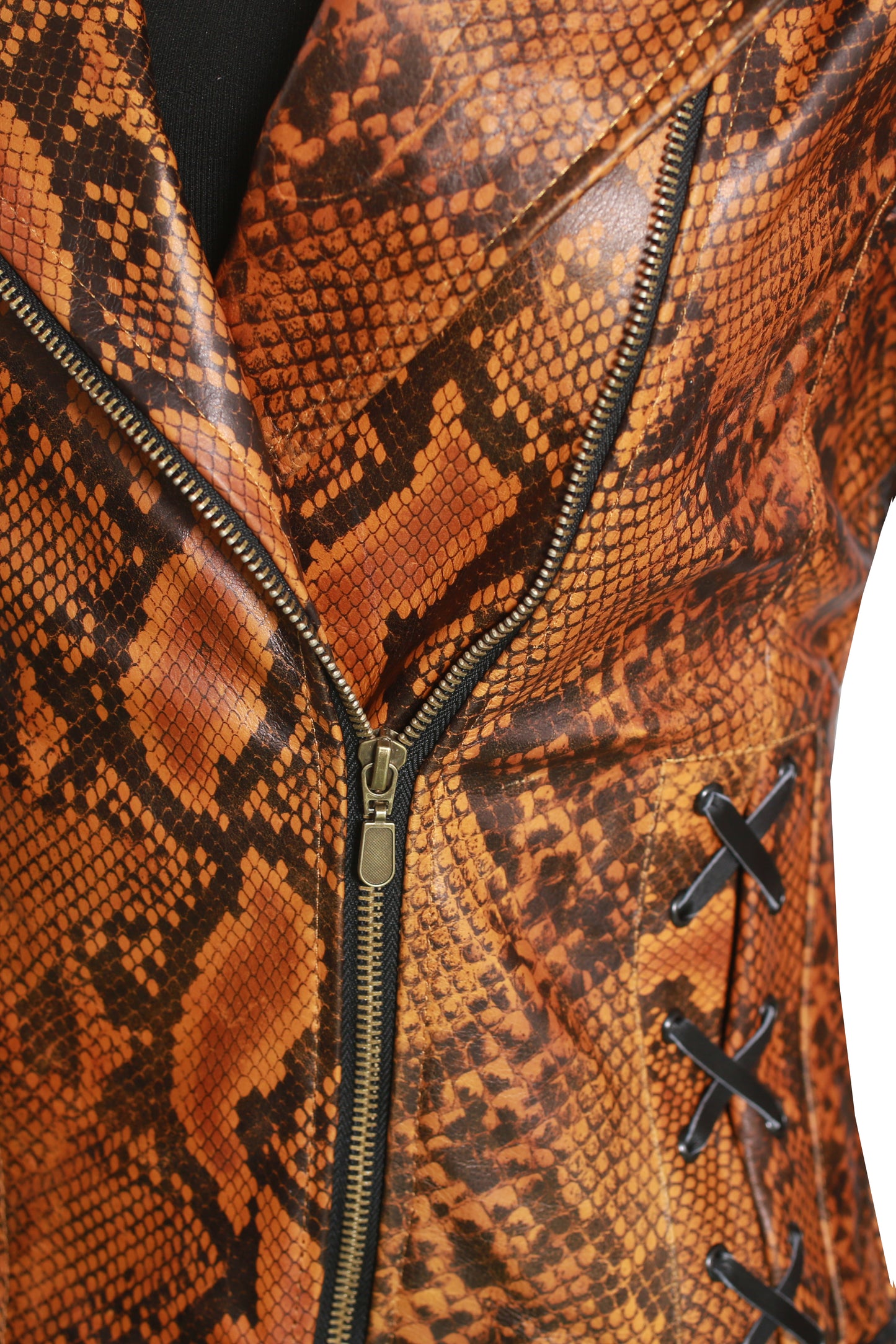 womens exotic leather coats new york
