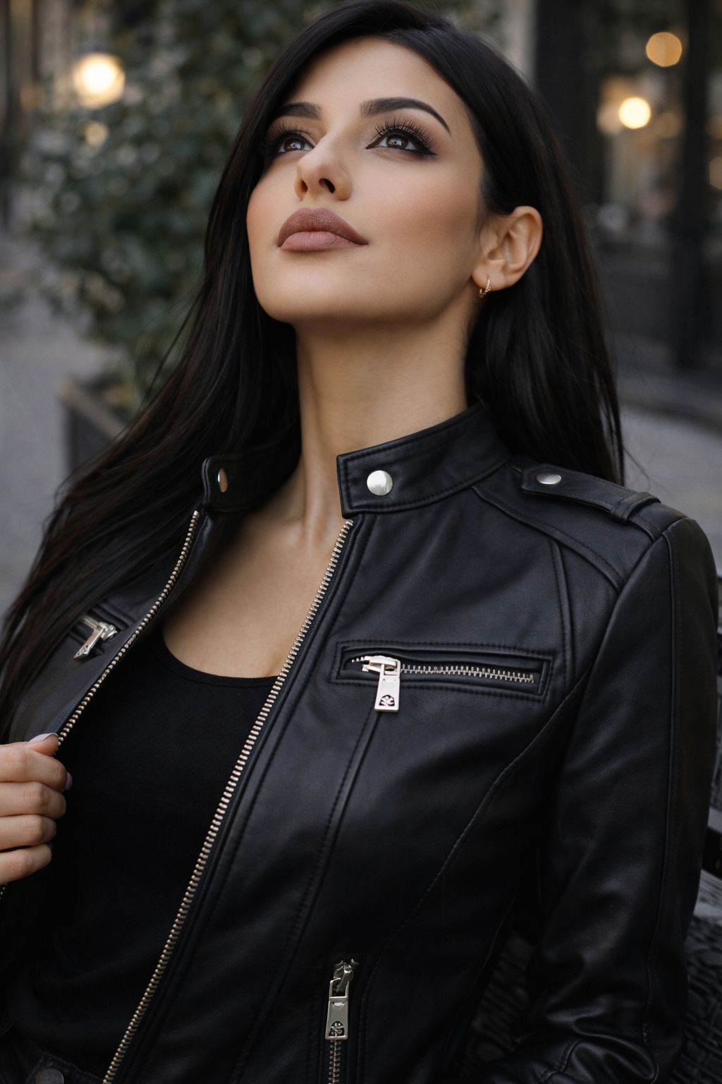Women's Leather Jackets — Handcrafted Black Leather Moto Jacket from León, Mexico
