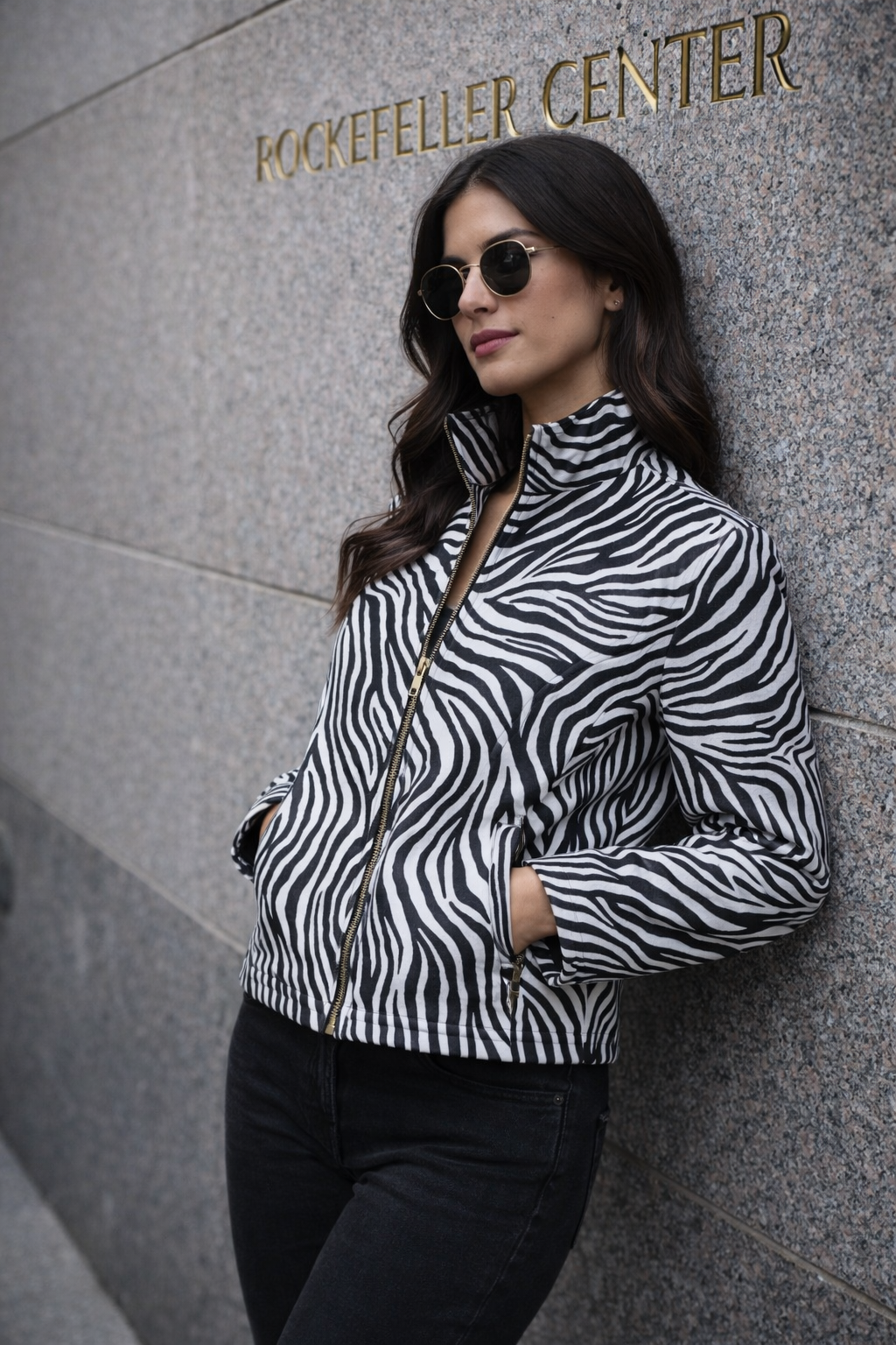 Women's African Mirage Zebra Jacket – Exotic Black & White Stripes