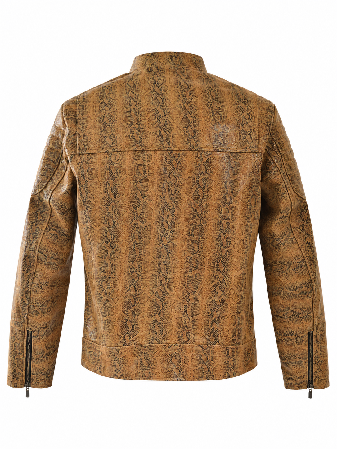 Rustic Python Texture Jacket for Men