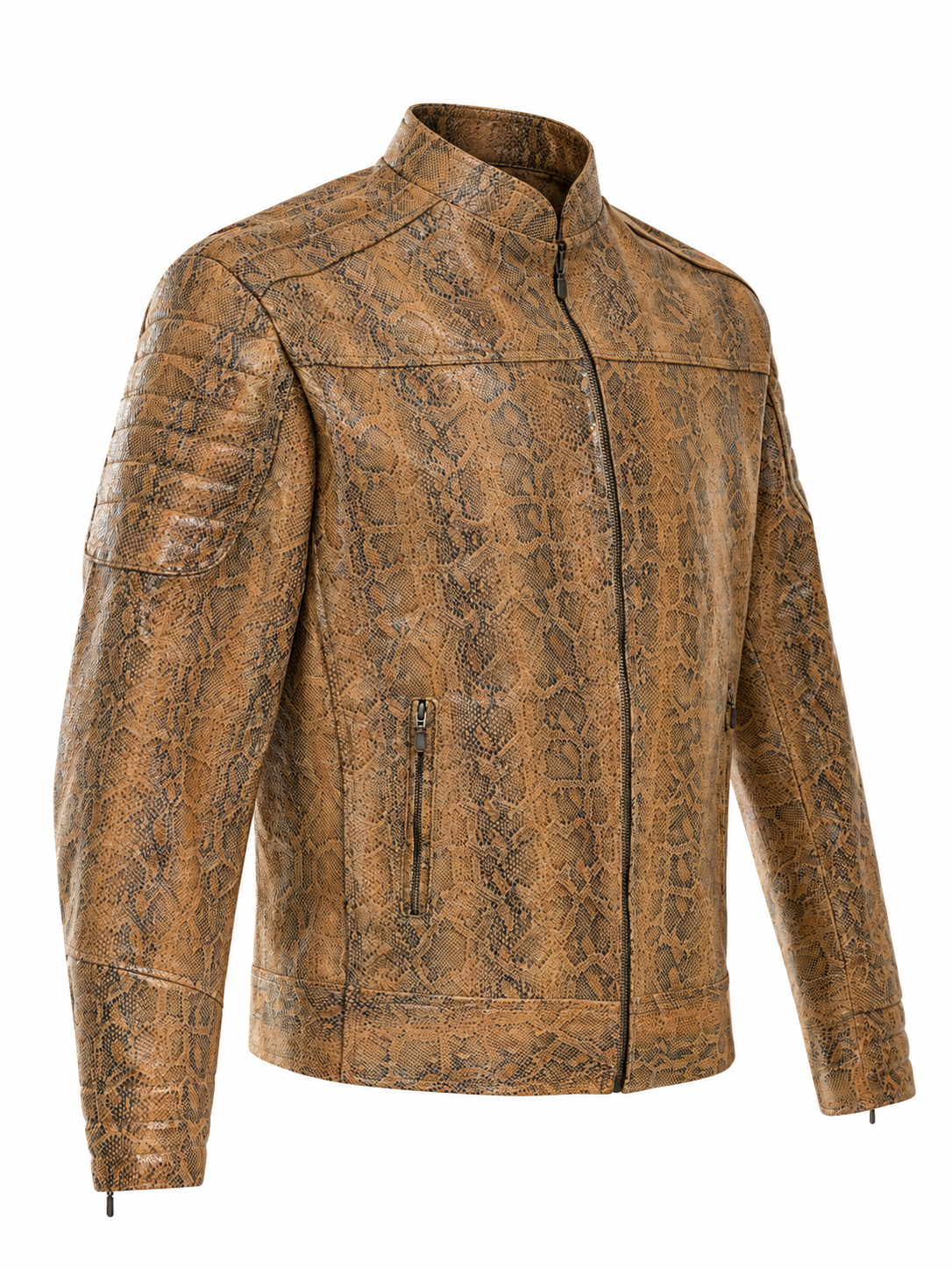 Rustic Python Texture Jacket for Men