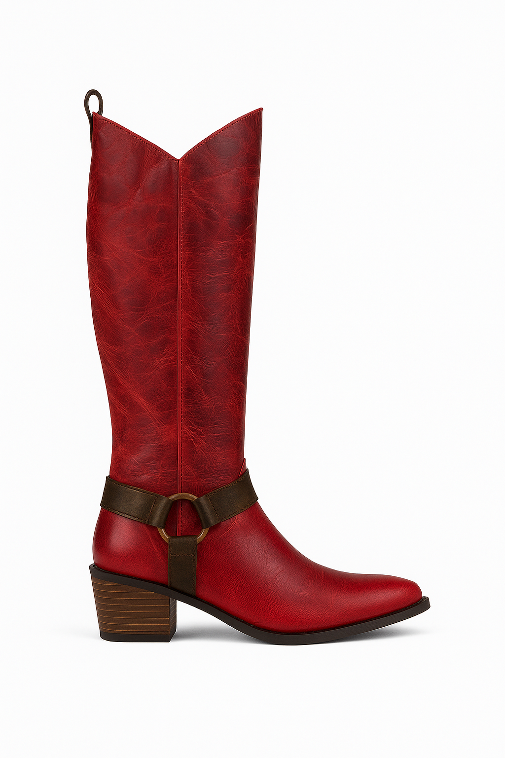 Rust Red 2-in-1 Distressed Ankle