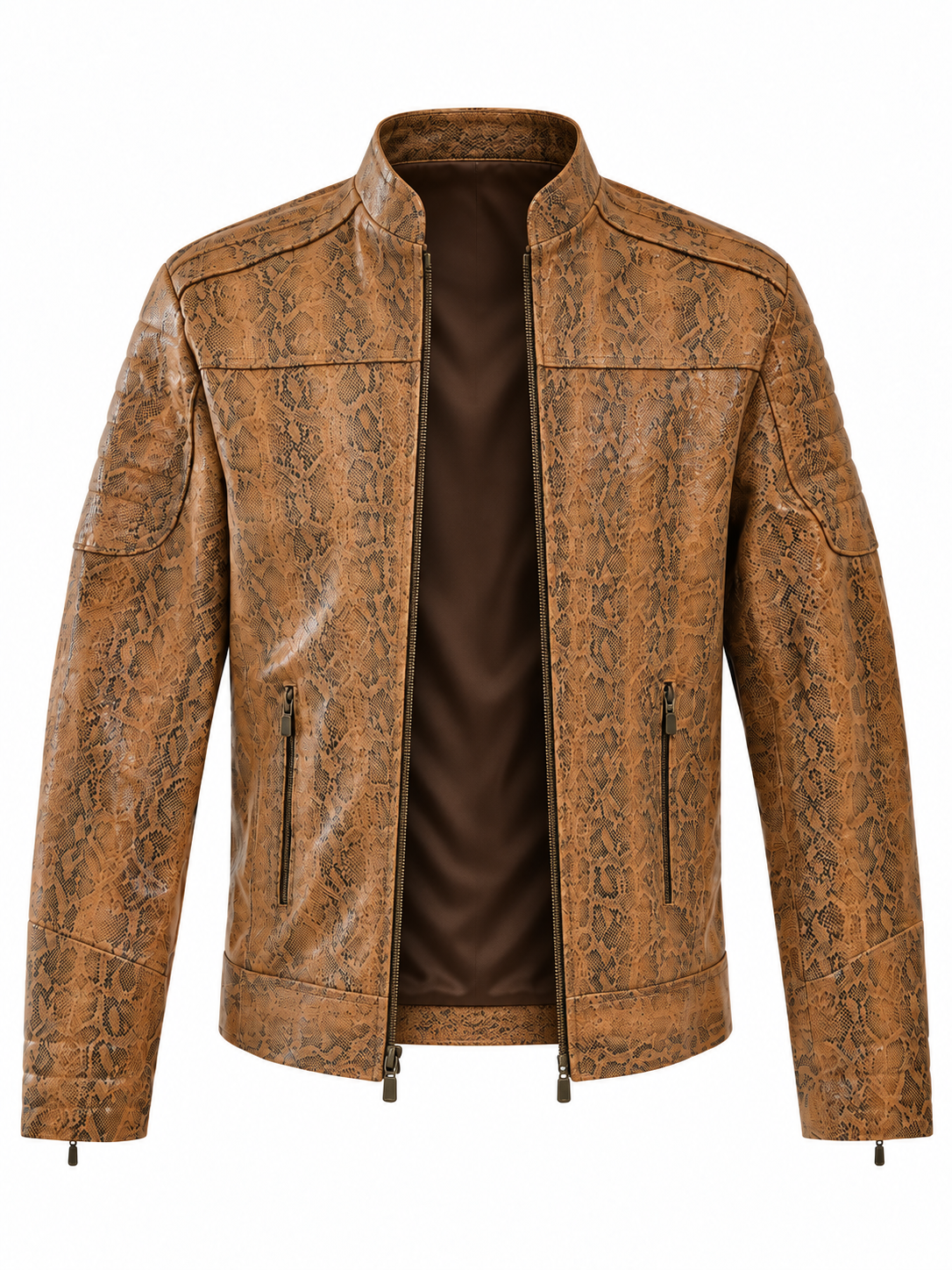 Rustic Python Texture Jacket for Men
