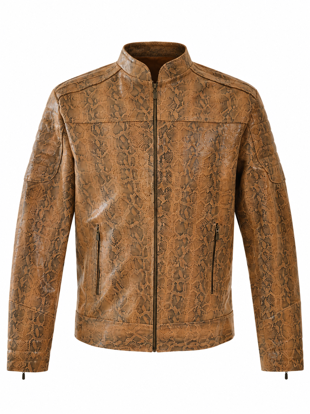 Rustic Python Texture Jacket for Men