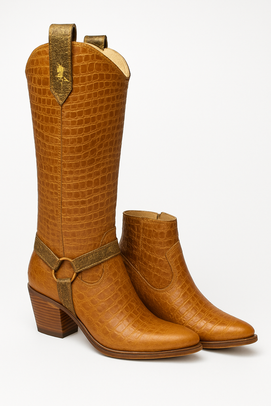 Exotic Animal Embossed 2 in-1 Statement Boots