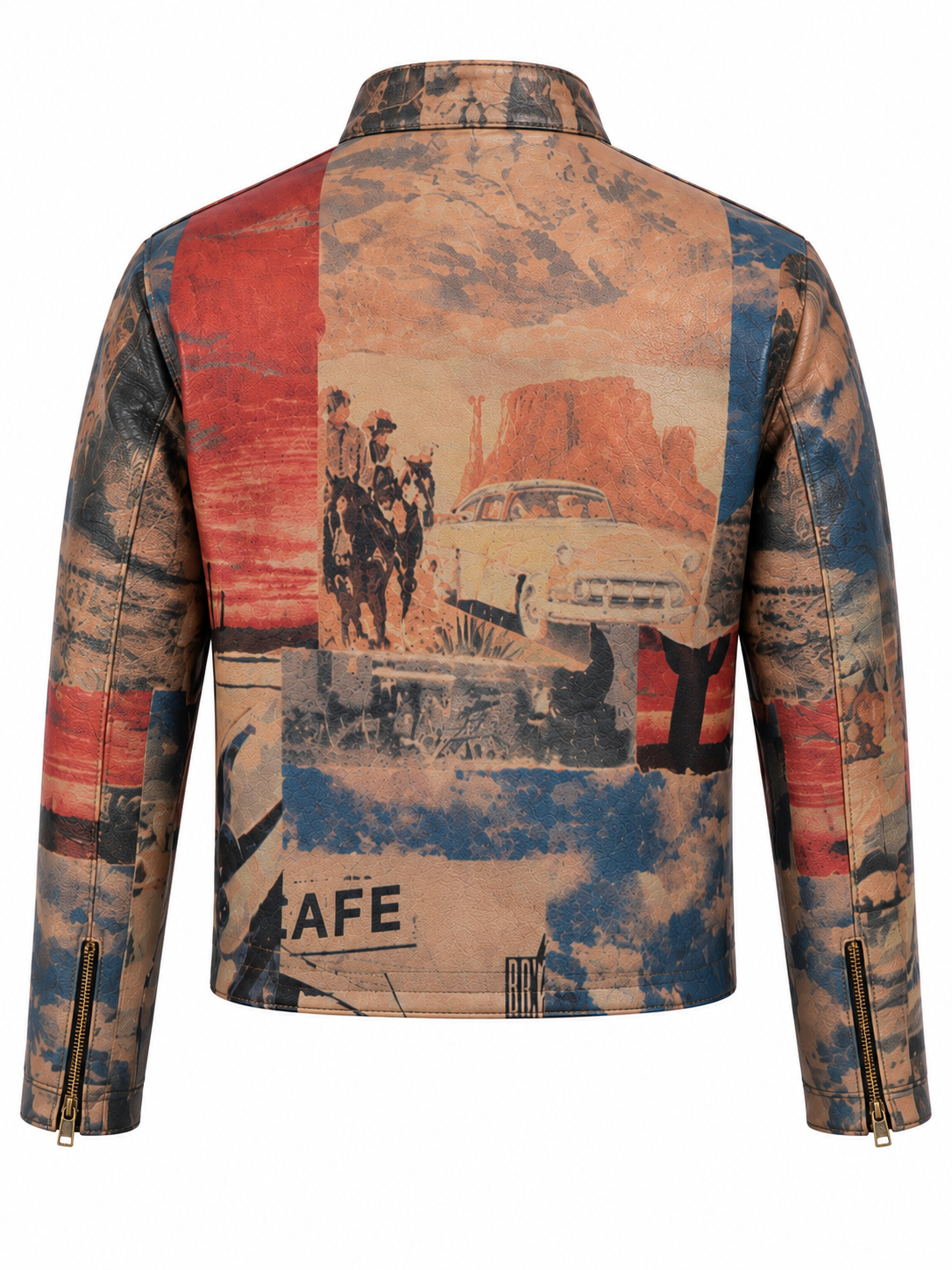 Boys’ Vintage Western Road Trip Genuine Leather Jacket