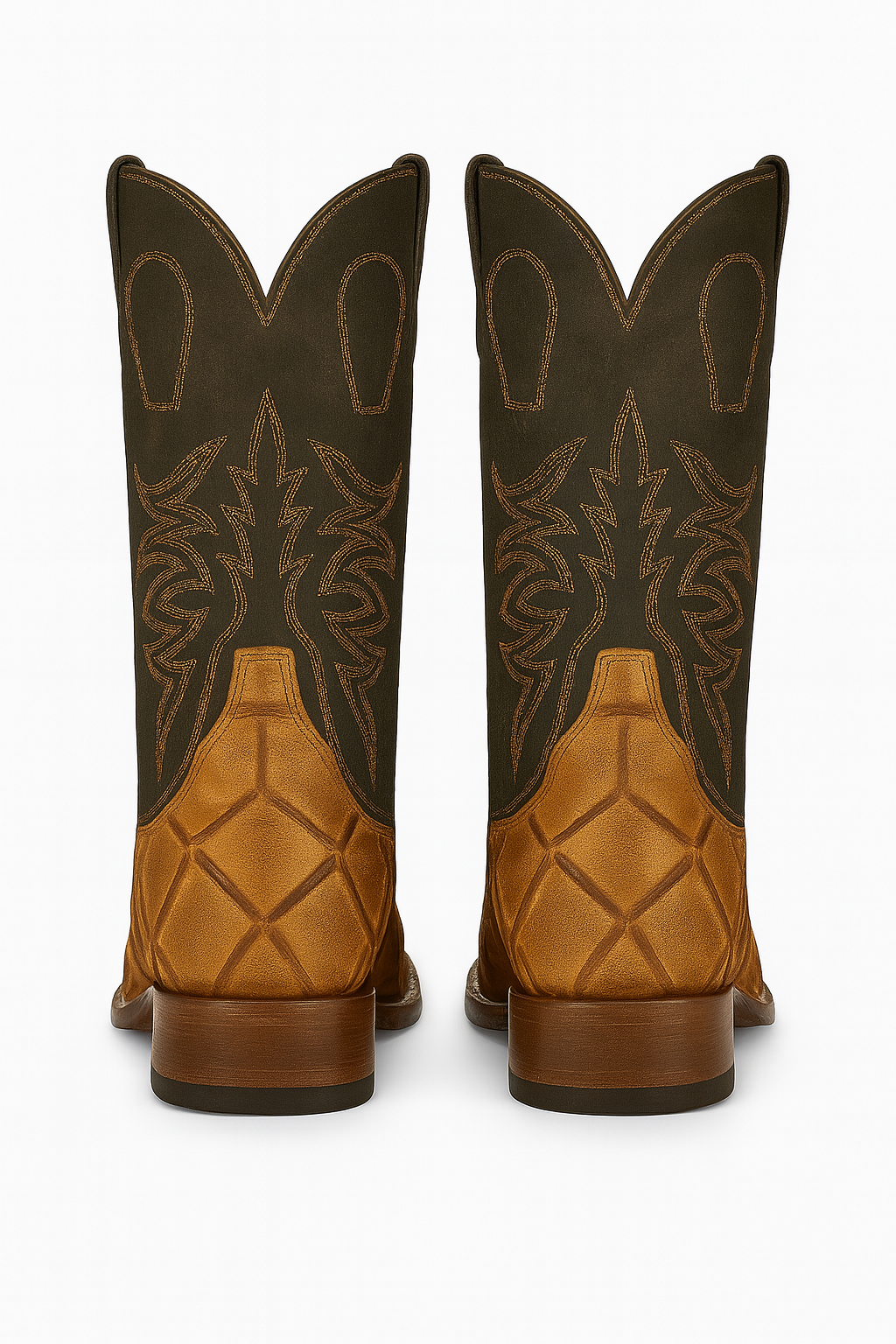 Pirarucu-Embossed Exotic Leather Cowboy Boots – Bucéfalo Collection