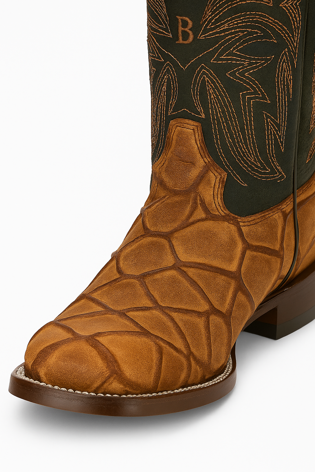 Pirarucu-Embossed Exotic Leather Cowboy Boots – Bucéfalo Collection