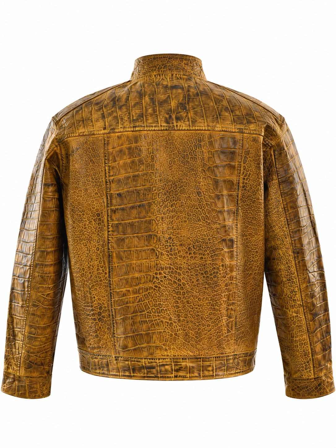 Men's Desert Ember Croc Leather Jacket