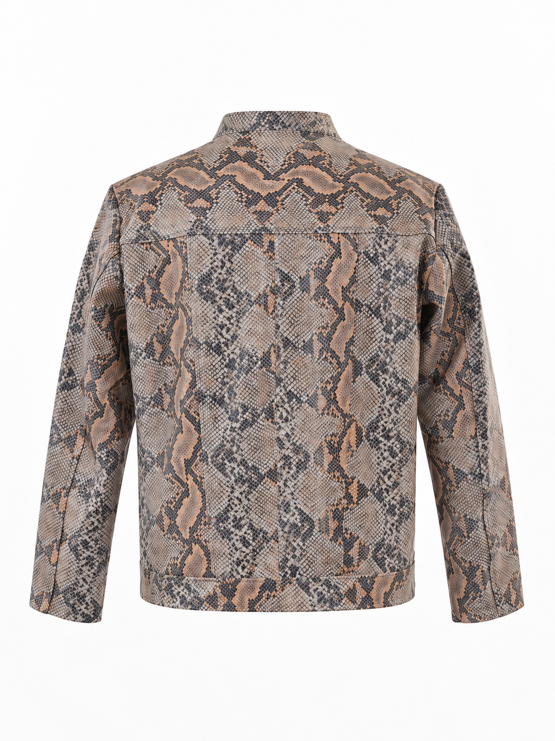 Sandstone Serpent Leather Jacket for Men