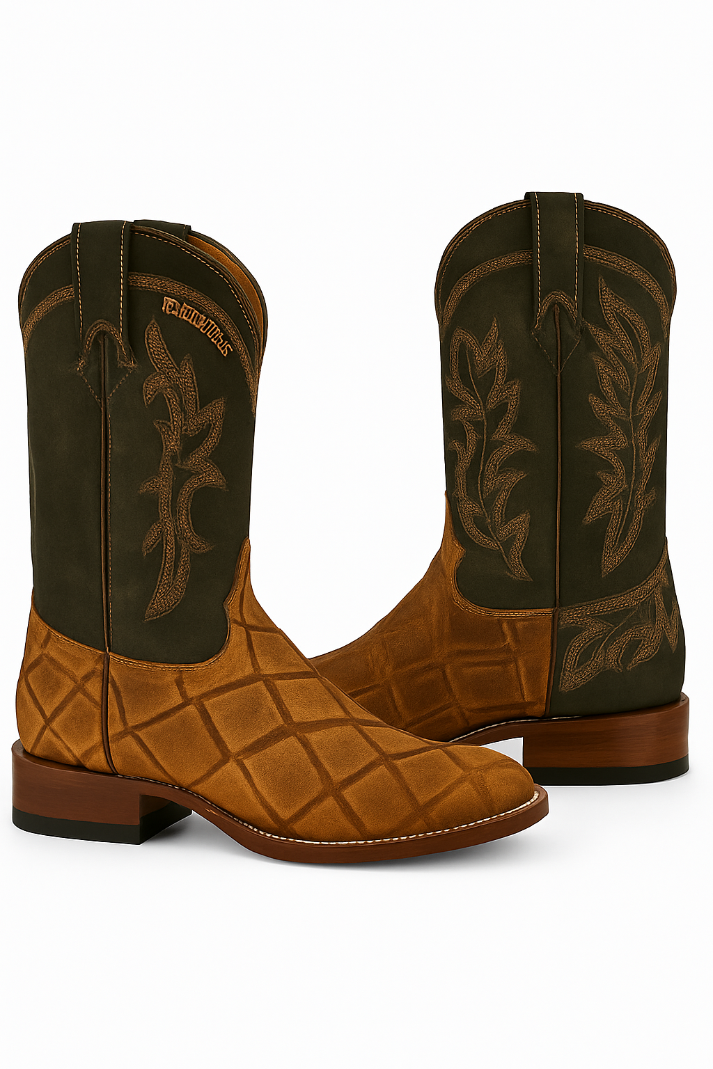 Pirarucu-Embossed Exotic Leather Cowboy Boots – Bucéfalo Collection
