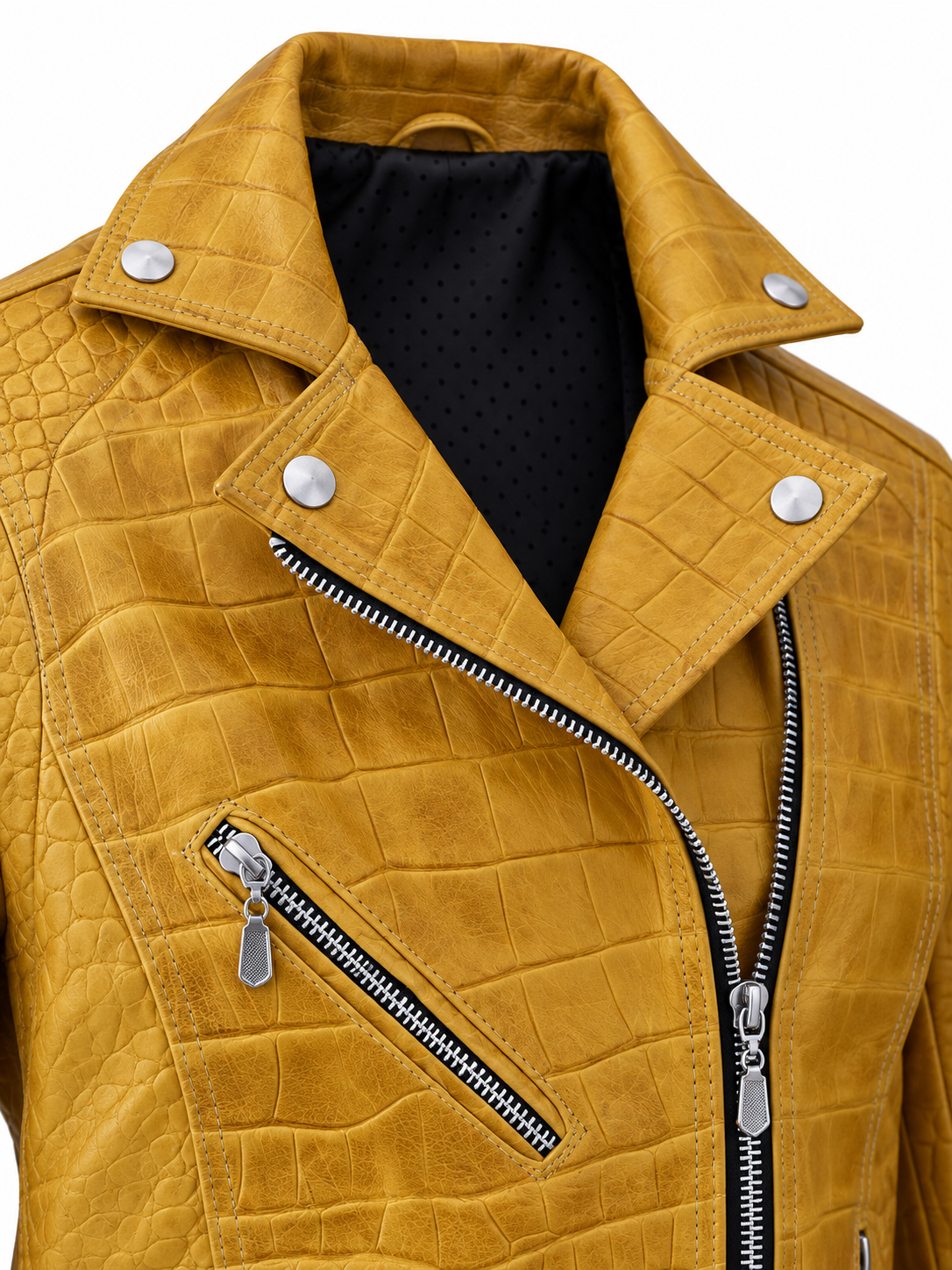 Women's Urban Edge Yellow Croc-Embossed Jacket